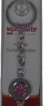 Promate Crystal Keyring Silver And Pink