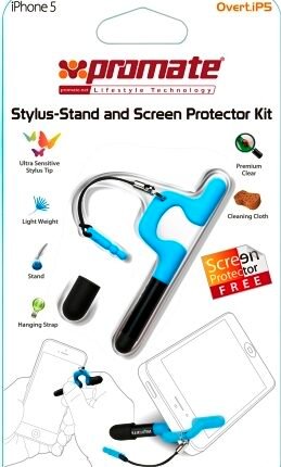 Promate Overt.iP5 iPhone 5 Stylus-Stand and Screen Protector Kit