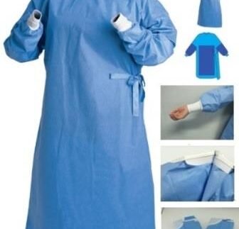 Casey Disposable SMS Fabric Reinforced Surgical Gown - Blue Size Extra Large