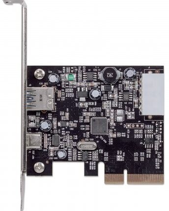 Manhattan PCI Express card 2x external ports