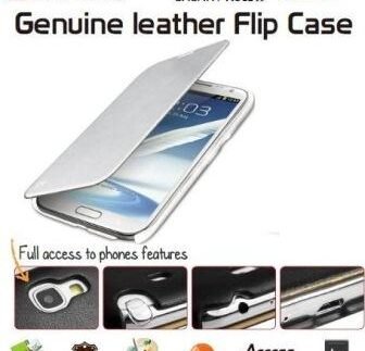 Promate White Aknol Elegant Book Style Leather Case