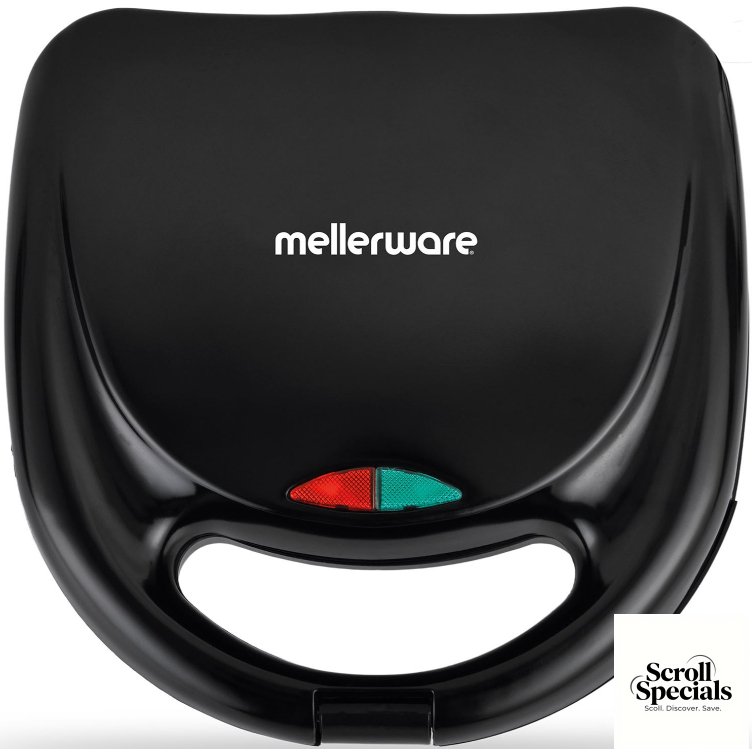 25100A Mellerware Mercury 2 Slice Non-Stick Sandwich Maker - Image 1