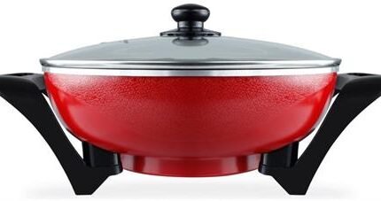 Mellerware 1500w Aluminium Red Electric Bangkok Wok