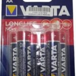Varta LongLife Max Power Alkaline 6 Pack AA Battery