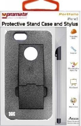 Promate Grey Portfolio iPhone 5 Protective Stand Case