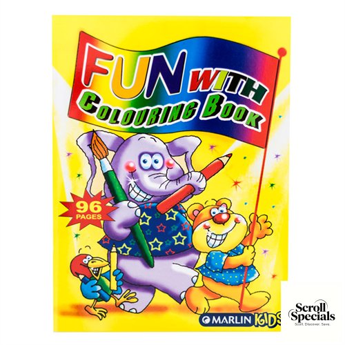 6009608645037 Marlin Kids Fun with Colouring Books 96 page - Image 1