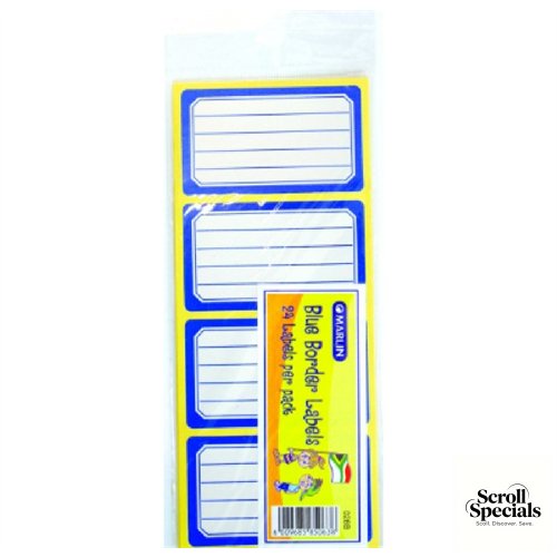 6009608648960 Marlin Colour Border School Labels - Image 1