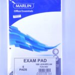 Marlin A4 Exam Pad Punched 100 page 5 pack