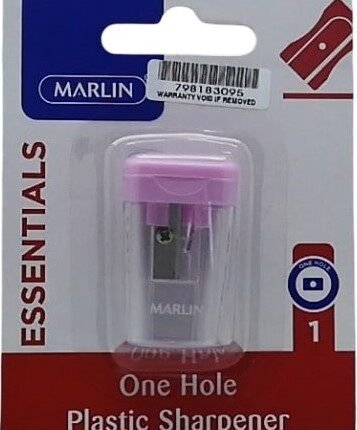 Marlin Essentials One Hole Plastic Pink Sharpener