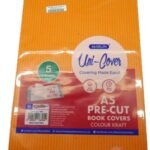 Marlin Kids A5 Precut Book Cover Orange 5 Pack