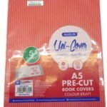 Marlin Kids A5 Precut Book Cover Red 5 Pack