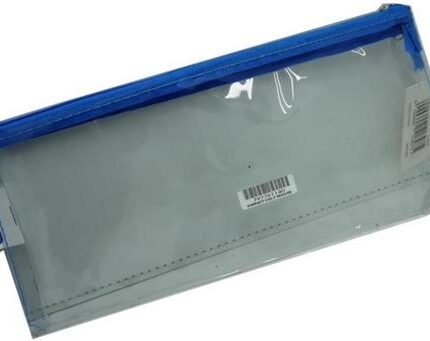 Marlin Clear PVC 23cm Pencil Bag Blue Zip 23cm x 11cm