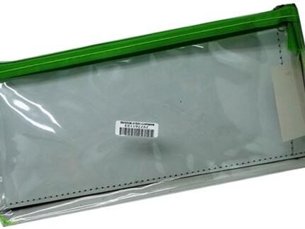 Marlin Clear PVC 23cm Pencil Bag Green Zip 23cm x 11cm