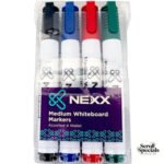 NEXX 4 Pack Assorted Medium Whiteboard Markers