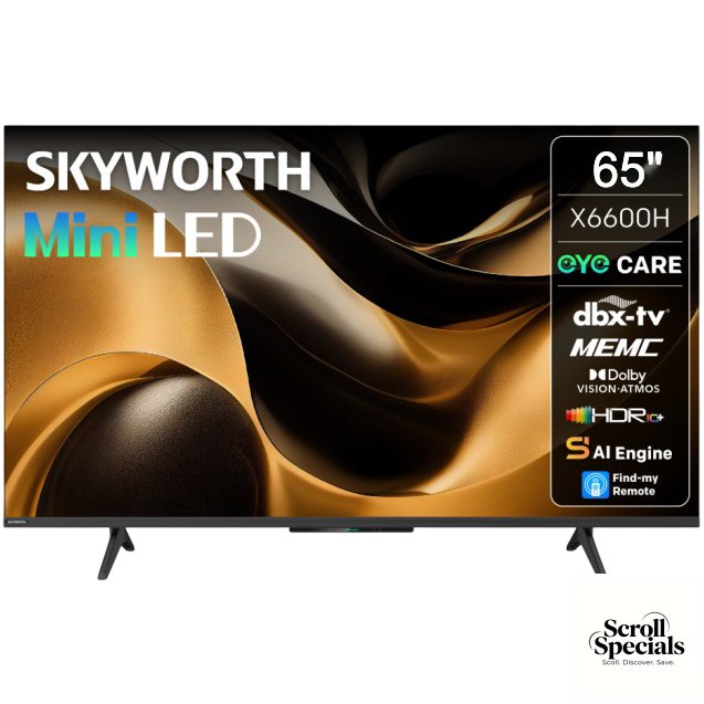 65X6600H Skyworth 65 Inch 4k UHD MiniLED Google TV - Image 1