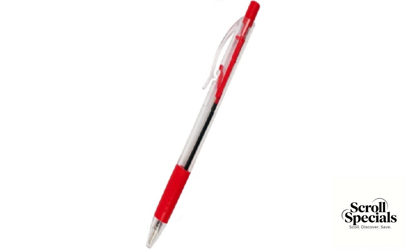Foska Retractable Red Ball Pen
