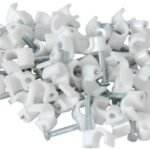 Noble 6mm White 100 Pieces Round Cable Clips
