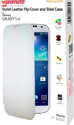 Promate White Sansa Samsung Galaxy S4 shell case
