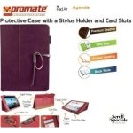 Promate Agenda Premium Protective Leather Case with Stylus