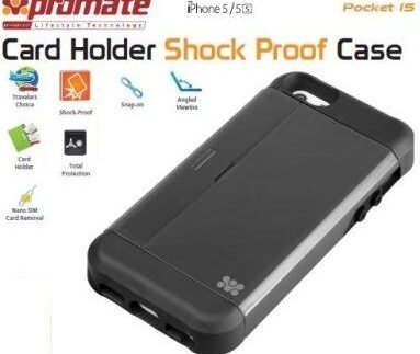 Promate Grey Pocket iPhone 5 Shock Proof rubberized case