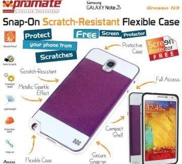 Promate Grosso-N3 ,Snap-On Scratch-Resistant Flexible