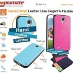 Promate Brown Lanko.S4 Hand Crafted Leather Case