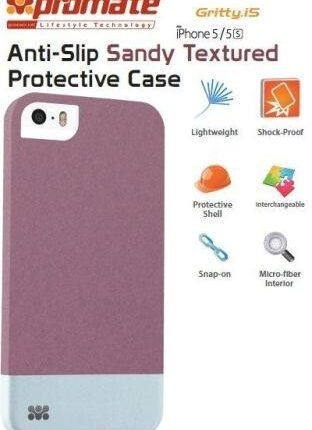 Promate Maroon Gritty iPhone 5 Anti-Slip protective case