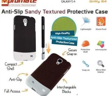 Promate Black Gritty.S4 Antislip protective case