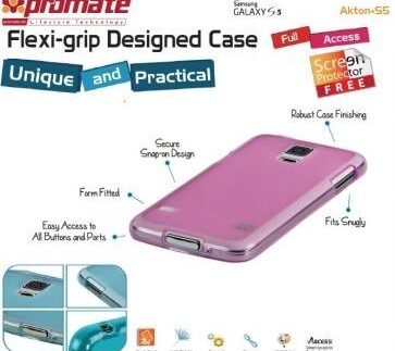Promate Pink Akton S5 flexiGrip Protective Shell Case