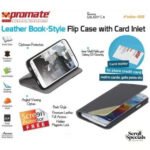 Promate Grey Folio S5 Bookcover with inside card pocket