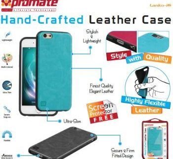 Promate Pink Lanko i6 Leather Flexible SnapOn Case