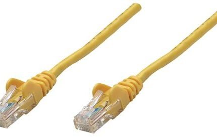 Intellinet Yellow CAT5E U-UTP 0.25m Patch Cable