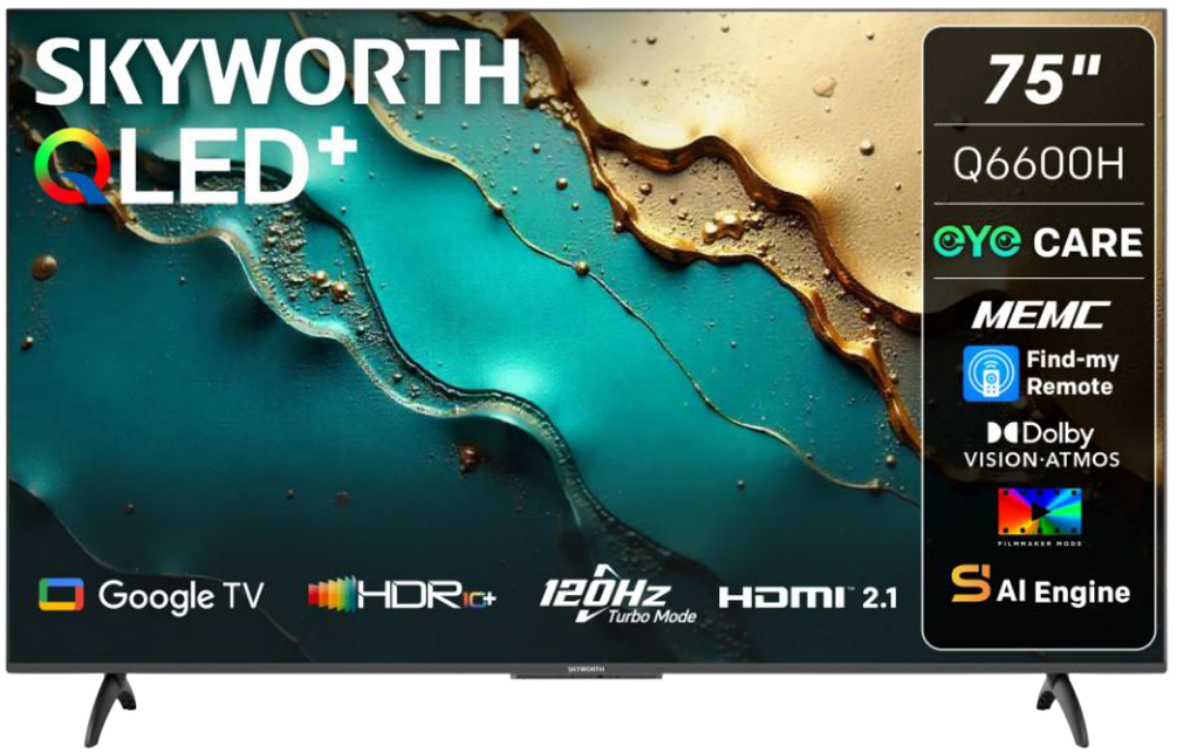 75Q6600H Skyworth 75-Inch Q6600H 4K UHD QLED Google TV - Image 1