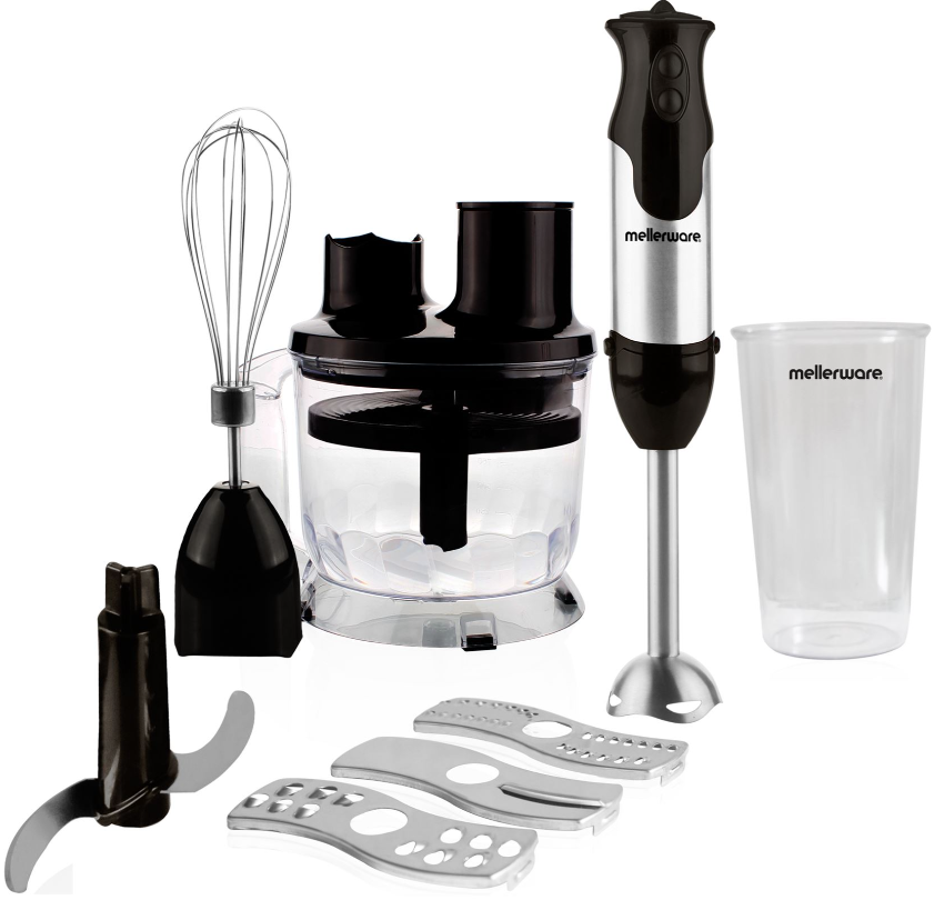 85800 Mellerware 800W Stainless Steel Stick Blender With Attachments - Image 1