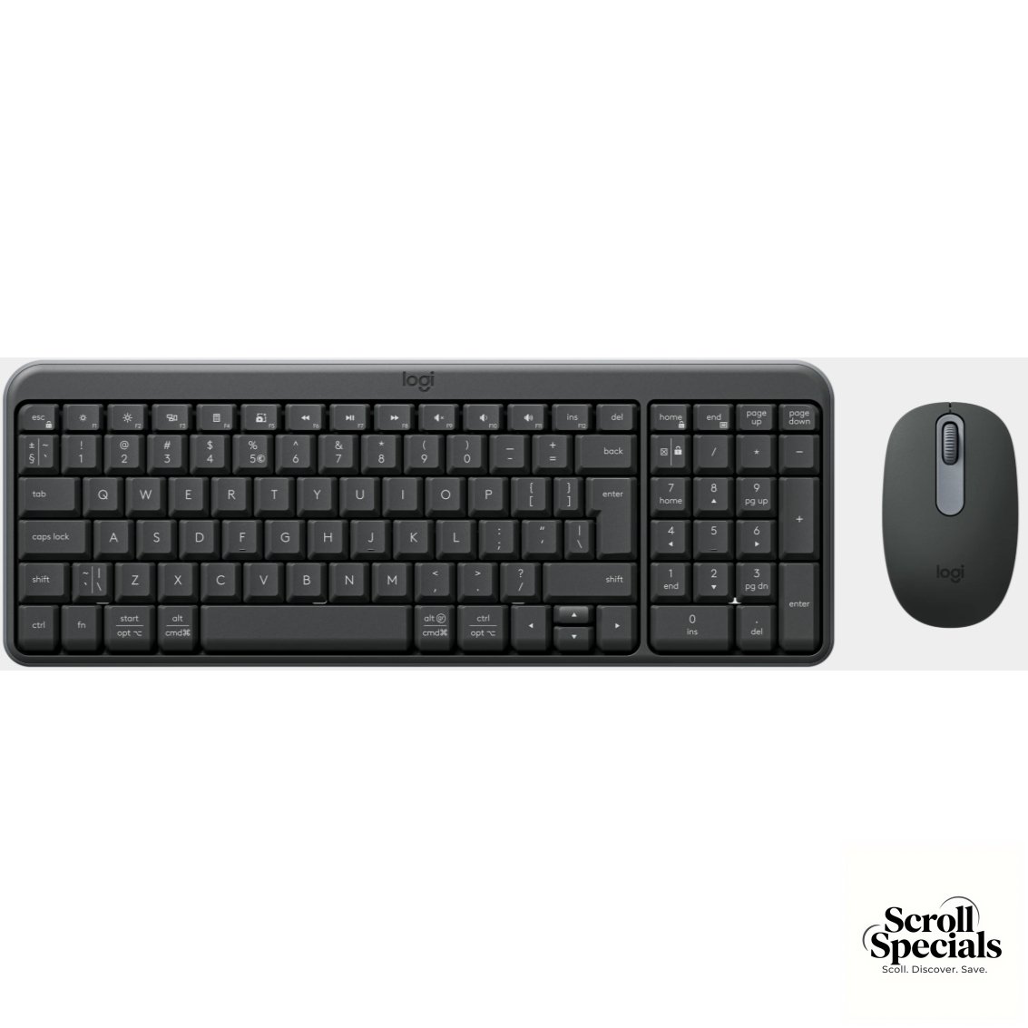 920-013519 Logitech Black MK250 Wireless Mouse and keyboard Combo - Image 1
