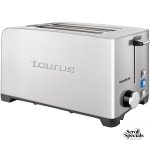 Taurus 4 Slice 1400W Stainless Steel Brushed Toaster