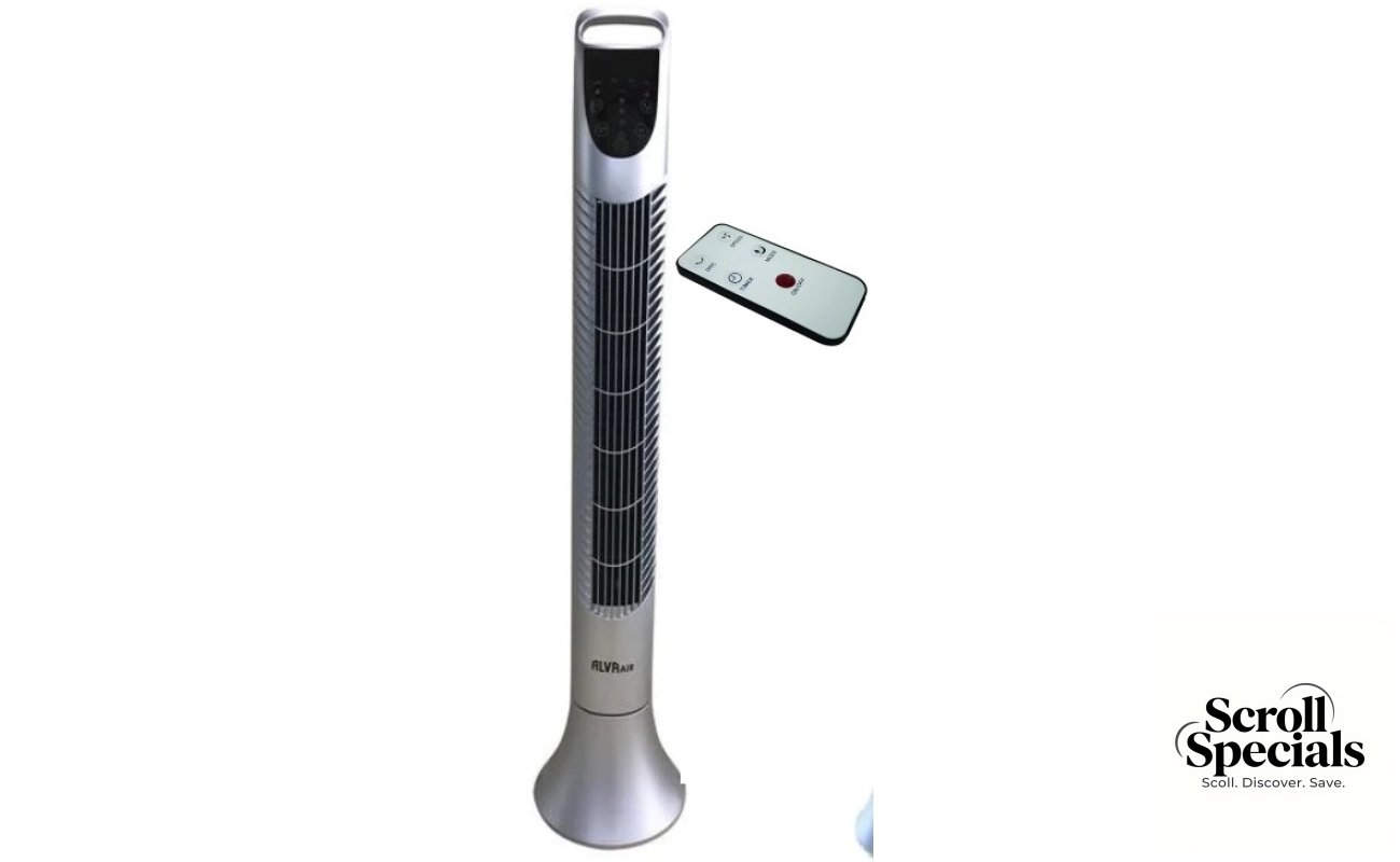 Alva Air 92cm Silver Plastic