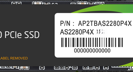 Apacer AS2280P4X M.2 PCIe 512GB SSD