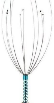 Casey 12 Fingers Head and Scalp Hand-Held Manual Massager Blue