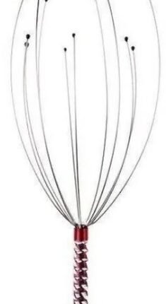 Casey Red 12 Fingers Head and Scalp Hand Held Manual Massager