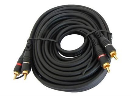 Geeko 2x Black RCA Male to Male Audio Cable