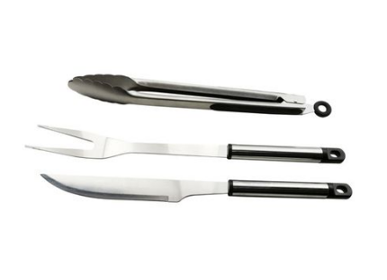 Alva 3-Piece Stainless Steel BBQ Tool Set