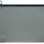 Brainware A4 Clear Carry Folder With Black Easy Slide Zip