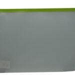 Brainware A4 Clear Carry Folder With Green Easy Slide Zip
