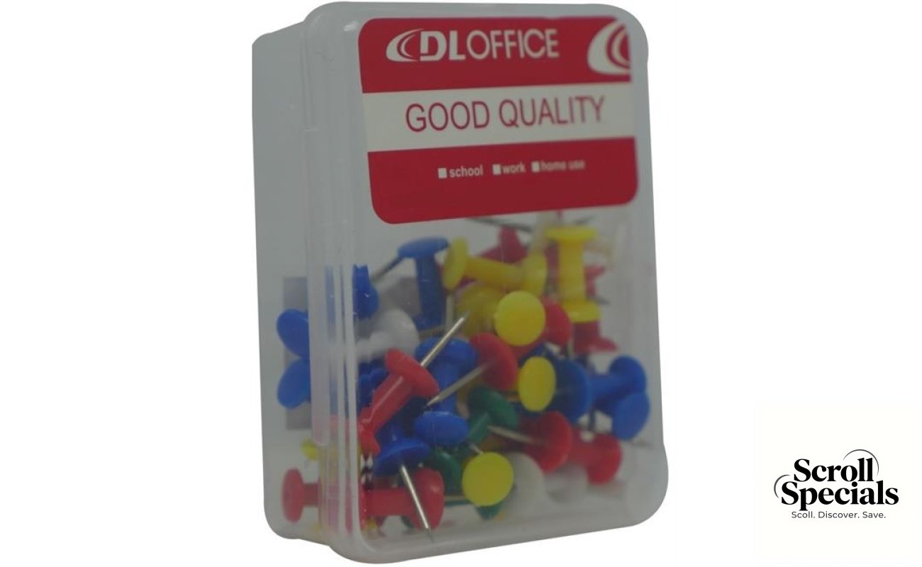 DLOffice Multicolour 24mm Pushpins Thumb