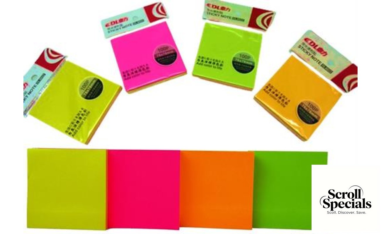 DLOffice Multicolour Sticky Notepad 100