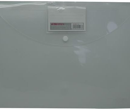 DLOffice A4 Carry Folder with Press Stud on Flap Clear