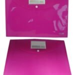 DLOffice A4 Carry Folder with Press Stud on Flap Pink