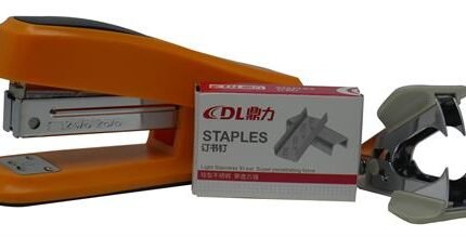DLOffice Basic Mini Half Strip Stapler Set Orange