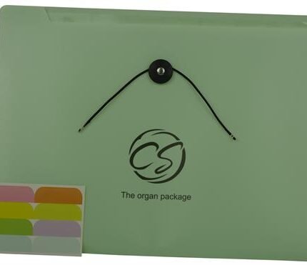 Brainware 8 Compartment Expanding File Organiser Green